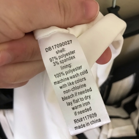 Downeast Black & White Pleat Stripe Skirt - Picture 4 of 4